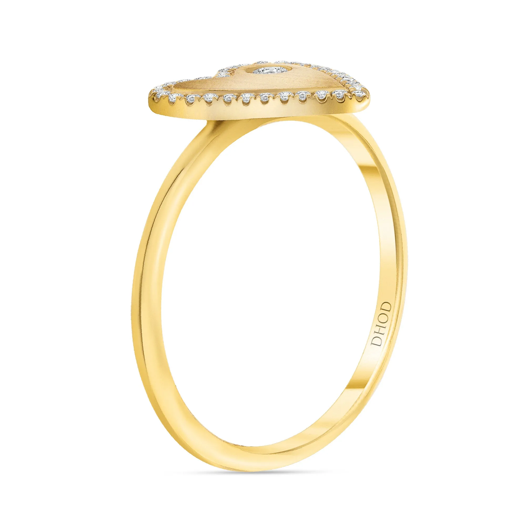 14K Gold Heart Shape Ring with Diamond