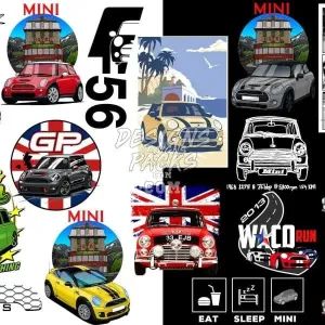 20 Mini Cooper Classics Designs Bundle PNG