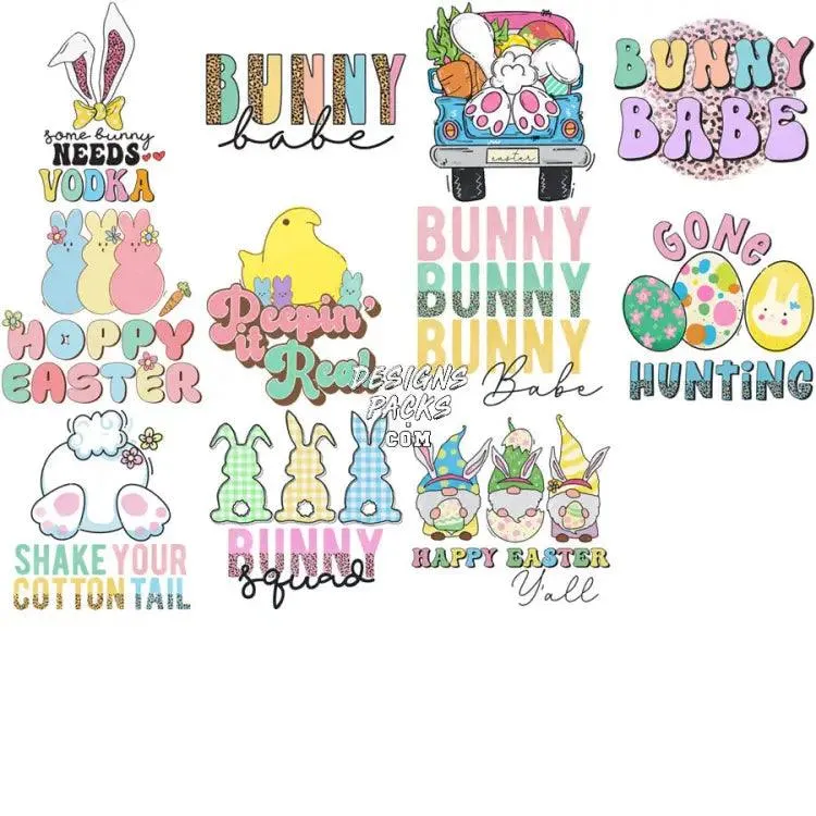 46 Mixed Easter Day Designs Bundle PNG