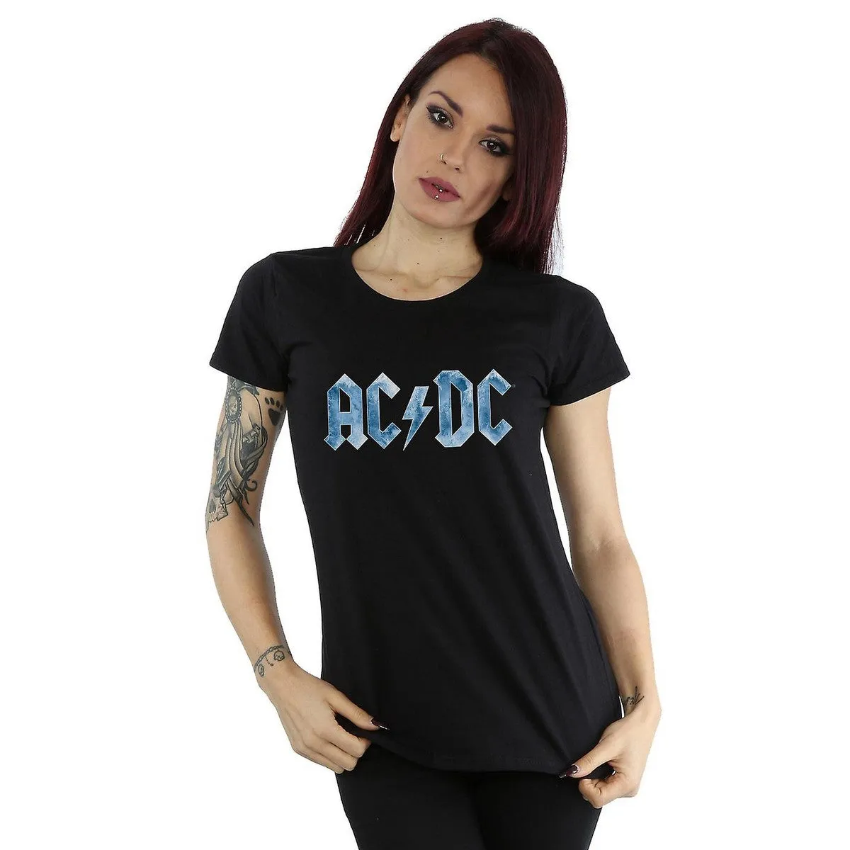 AC/DC Womens/Ladies Ice Logo Cotton T-Shirt