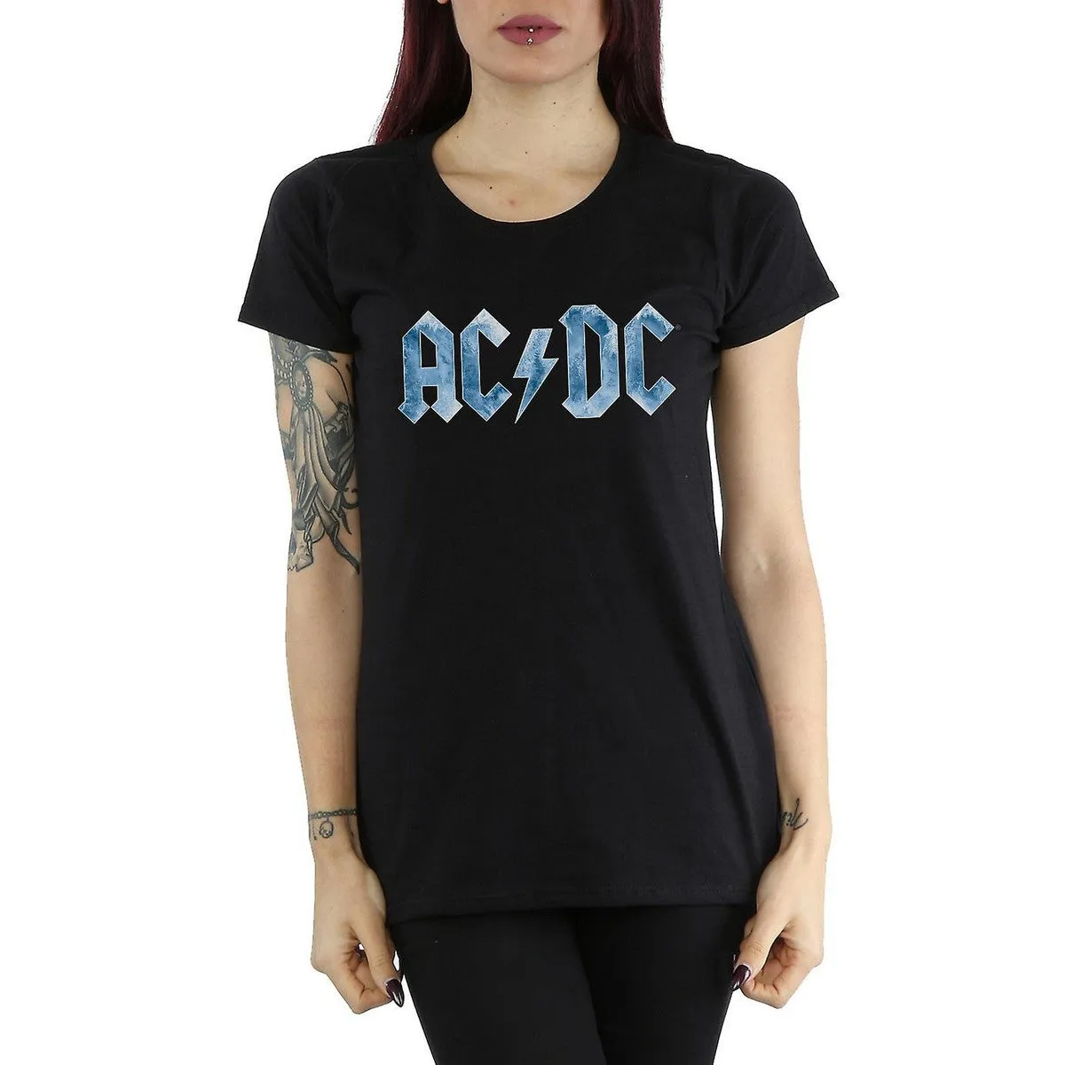 AC/DC Womens/Ladies Ice Logo Cotton T-Shirt