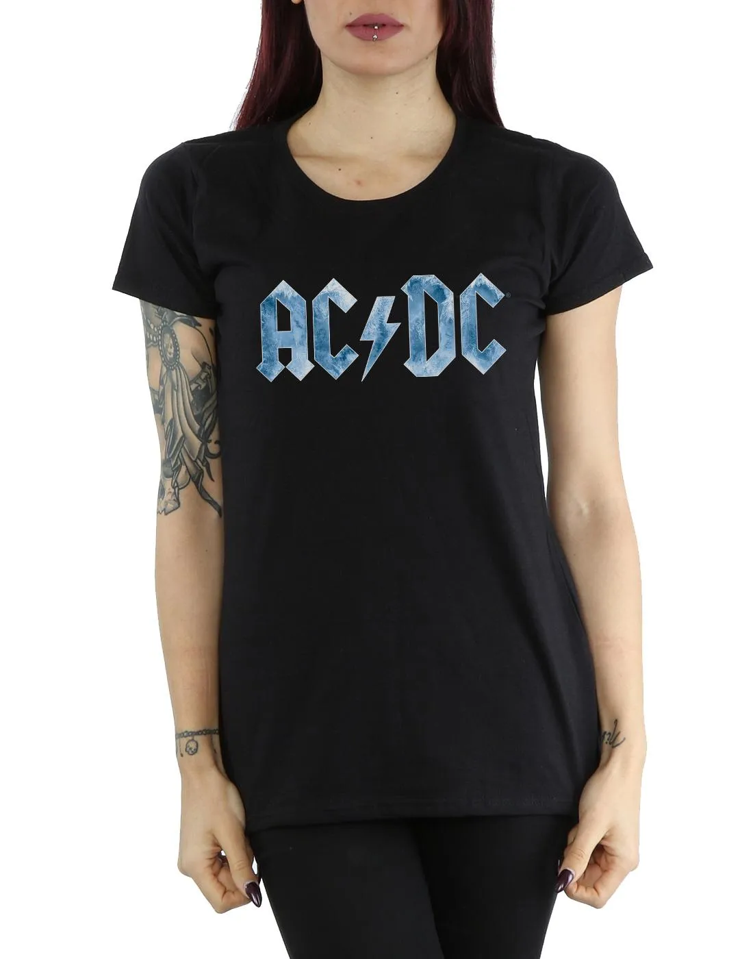 AC/DC Womens/Ladies Ice Logo Cotton T-Shirt