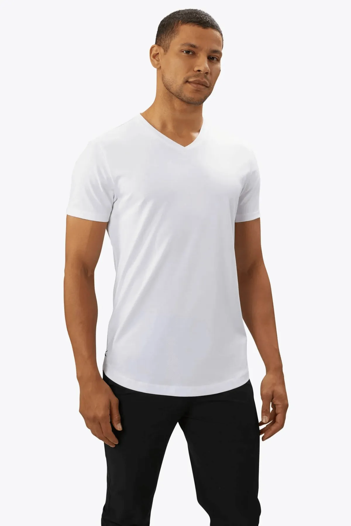 AO VNeck Curve Hem Tee