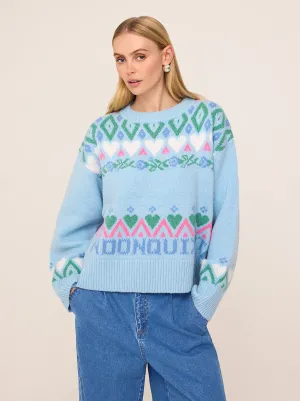 Ashley Blue Fairisle Knit Jumper