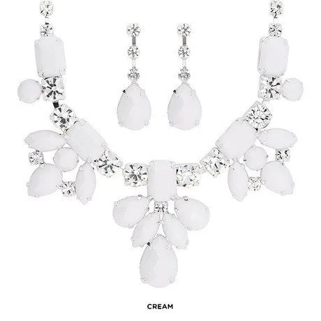 Austrian Crystal Accent Necklace with matching Earrings