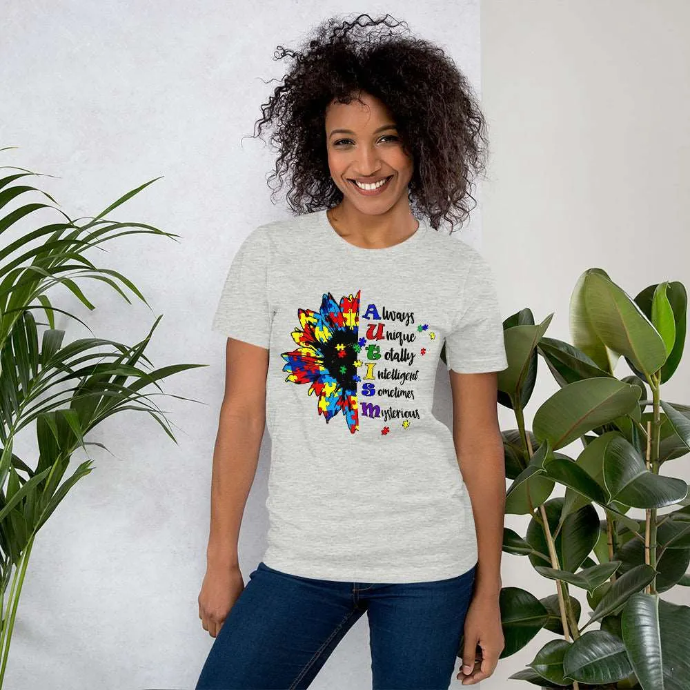 Autism Awareness T-Shirt Sunflower