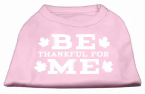 Be Thankful for Me Screen Print Shirt Light Pink XS (8)