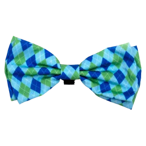 Bow Tie | Preppy Argyle Blue