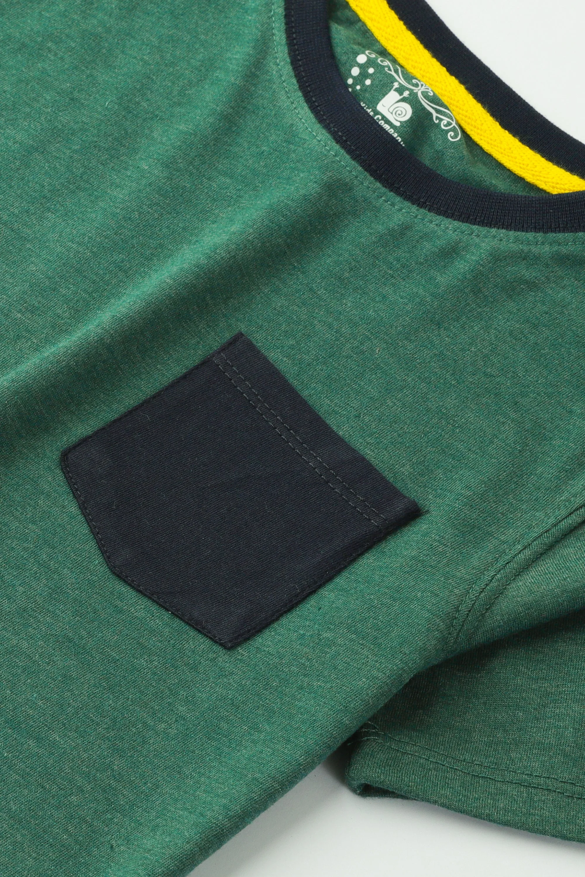 Boys Green Crew Neck Tee