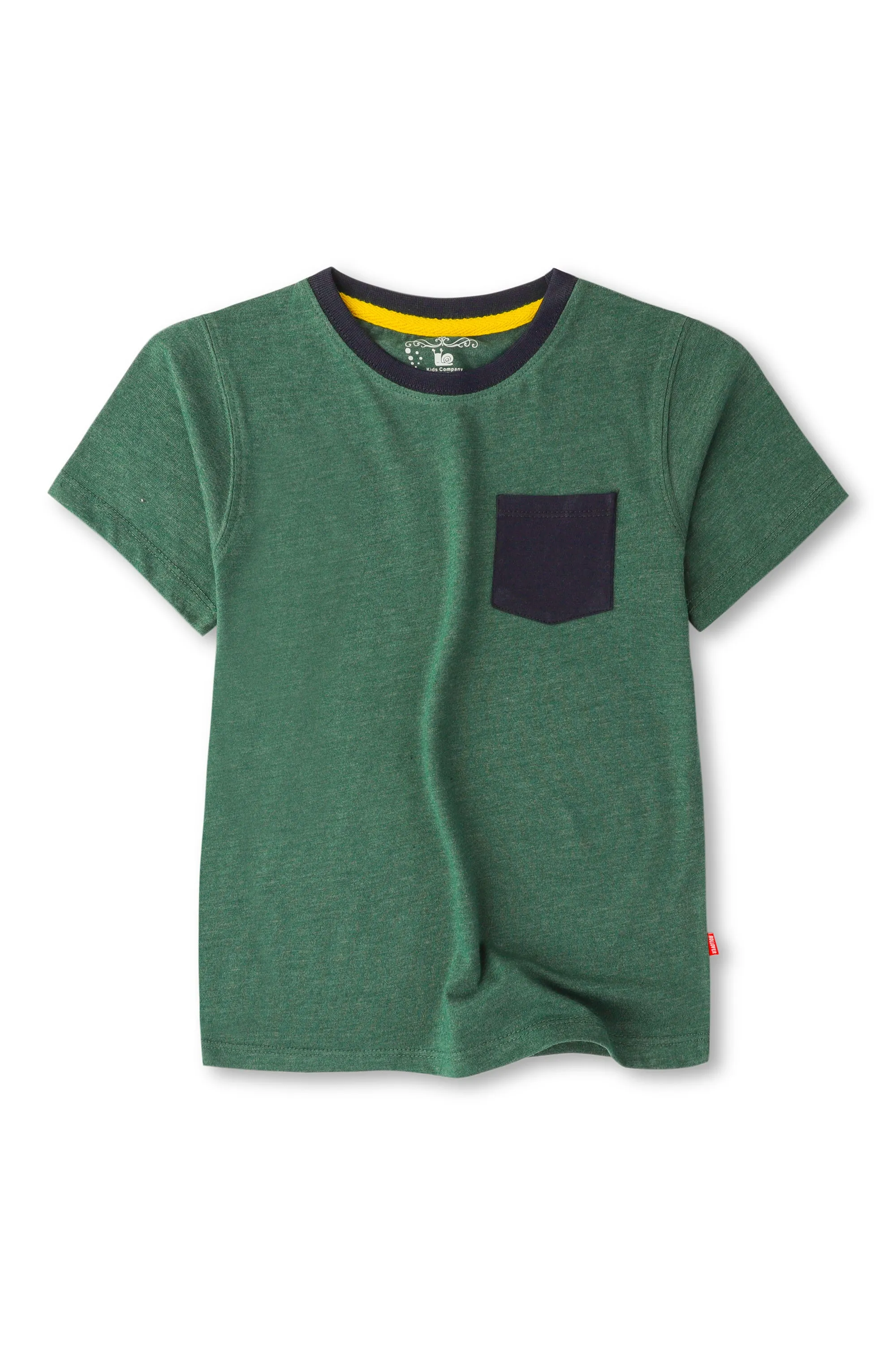 Boys Green Crew Neck Tee