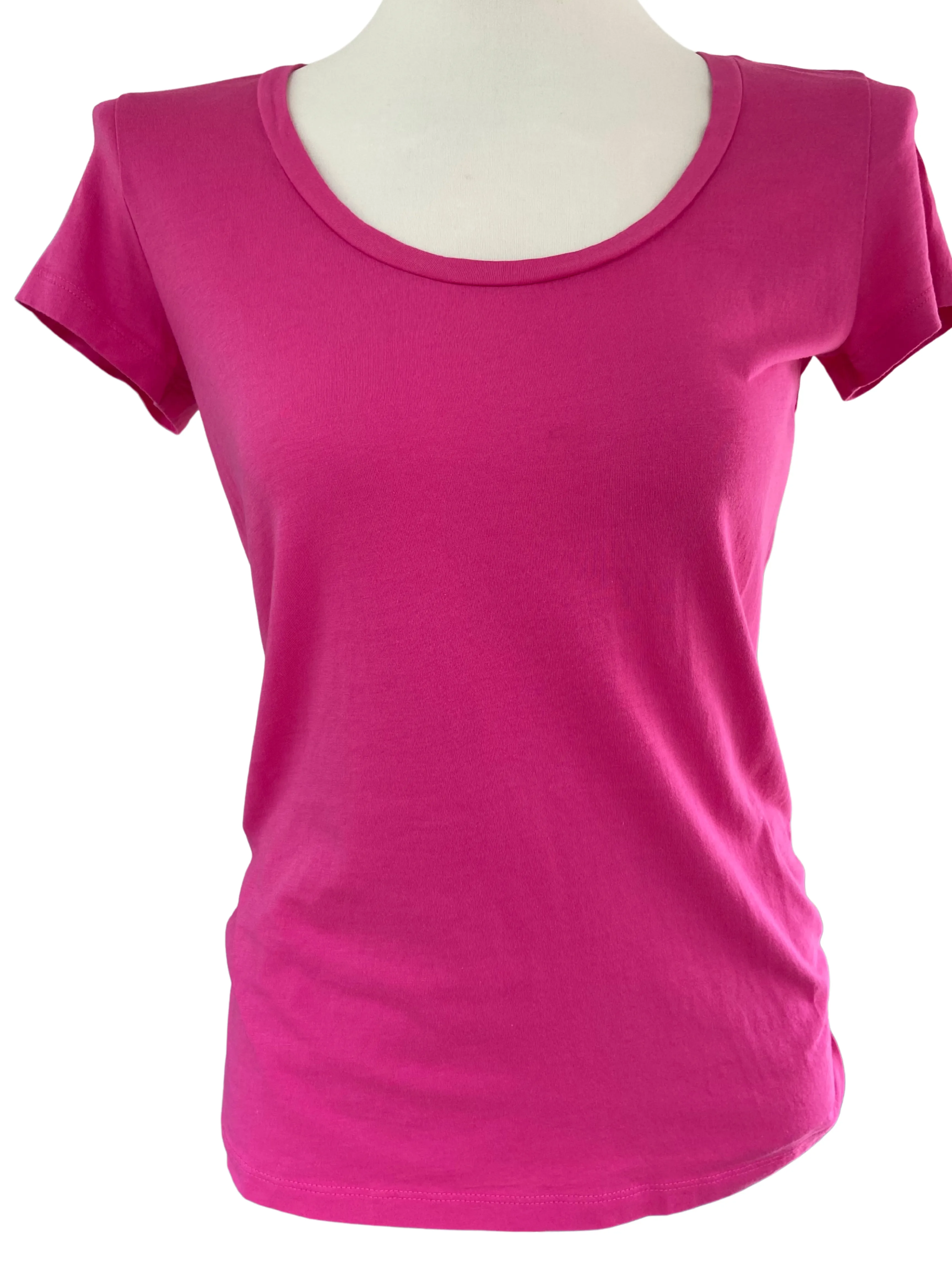 Bright Spring Lively Pink Crewneck Tee