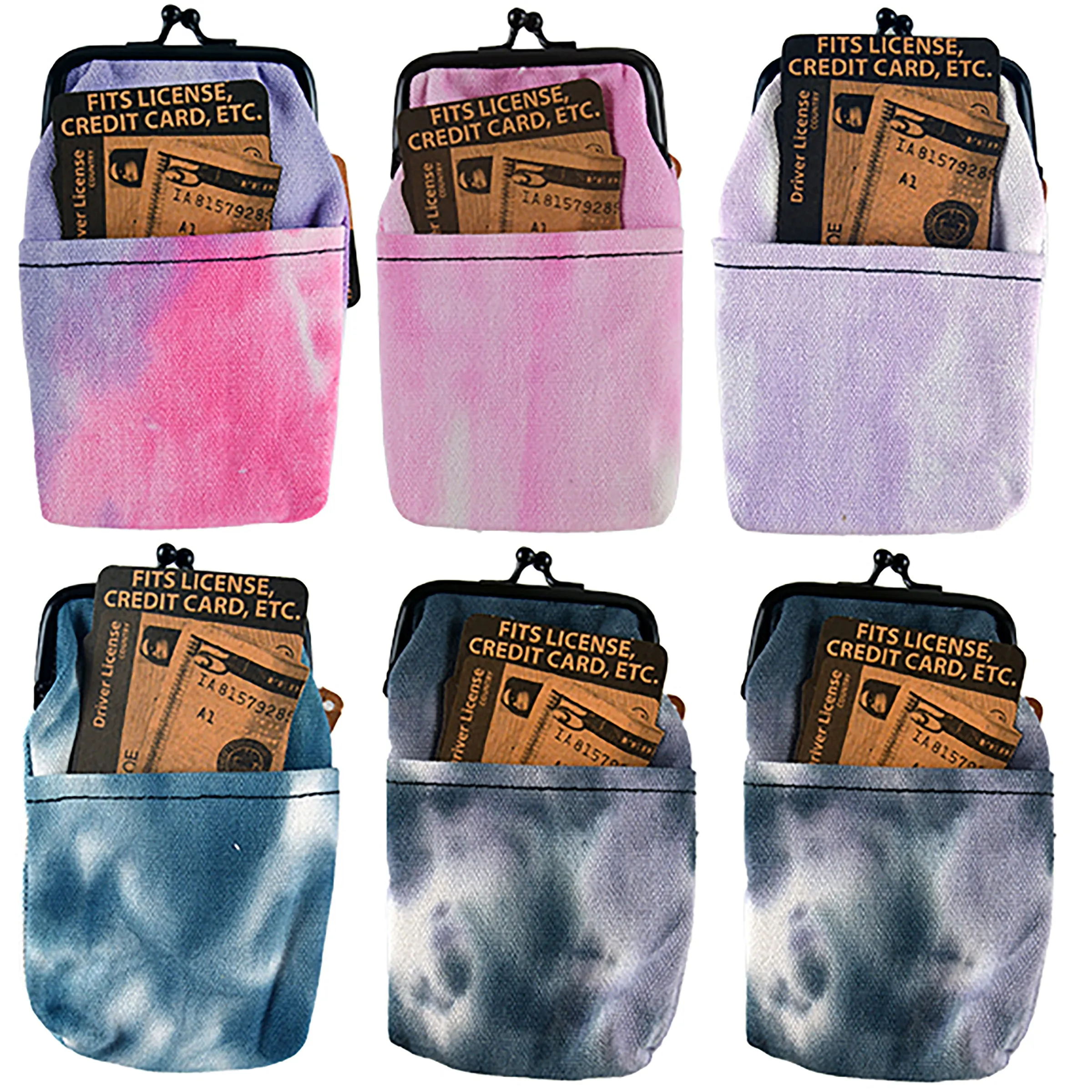 Canvas Tie Dye Cigarette Pouch - 6 Pieces Per Retail Ready Display 22666