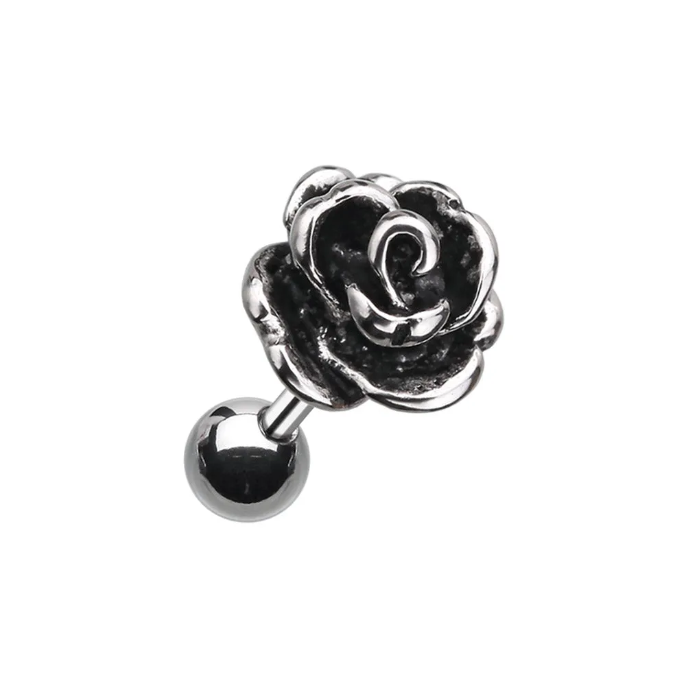 Chić Steel Budding Rose Body Jewellery. Labret, Monroe, Tragus and Cartilage Earrings.