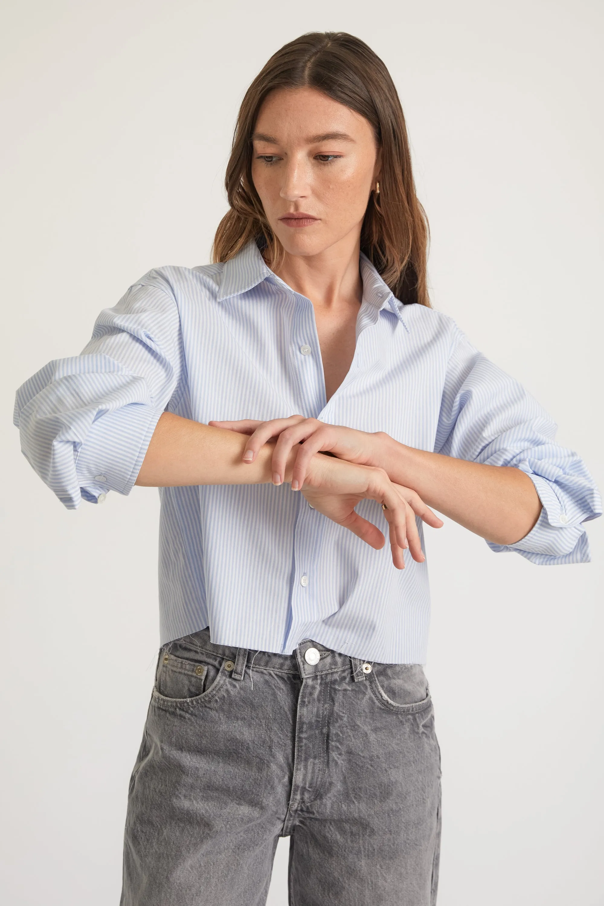 Cropped Long Sleeve Shirt