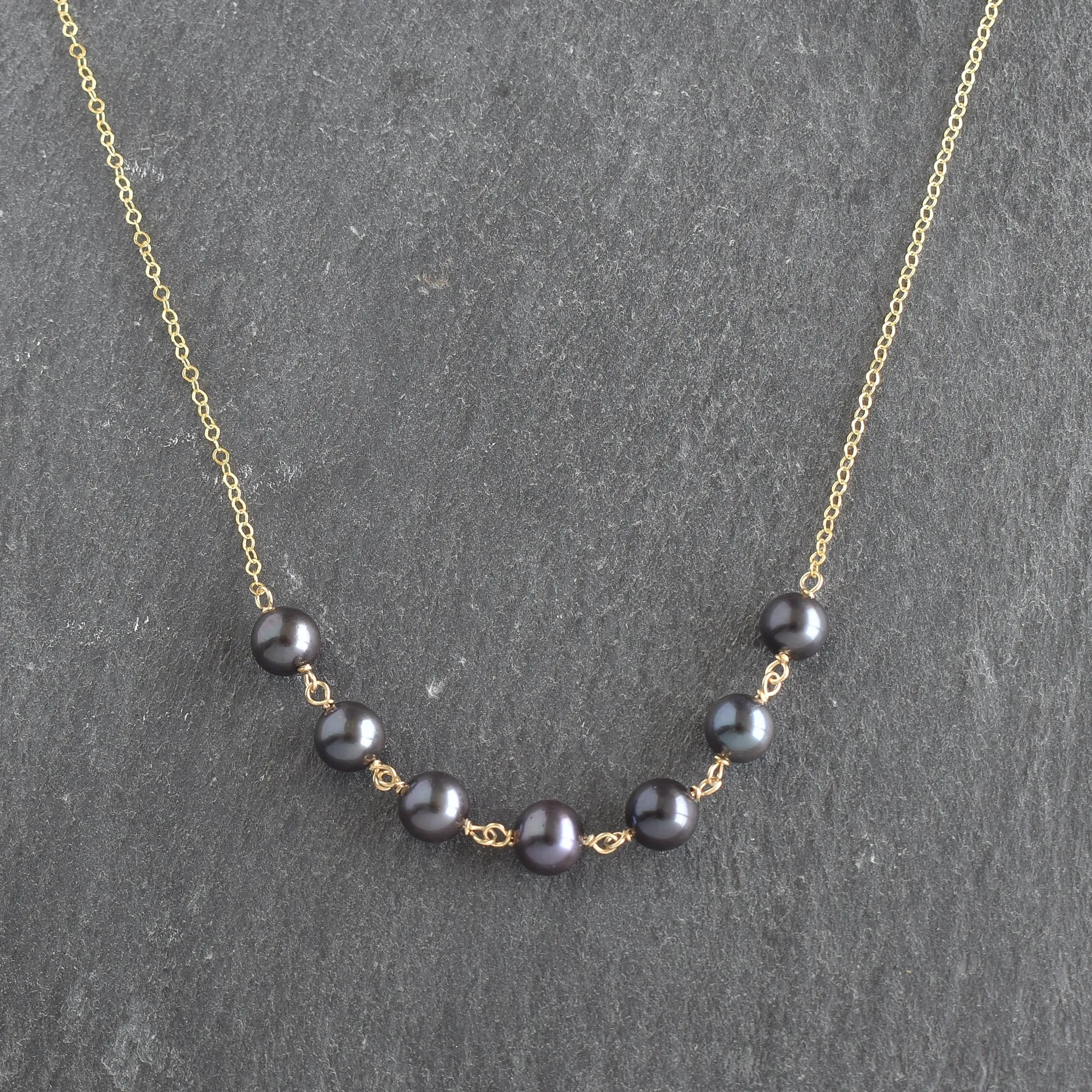 Dainty 8mm Linked Station Necklace