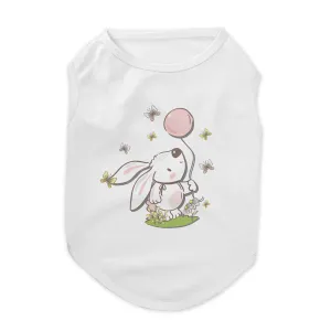 Easter Bunny with Balloon Pet Tee Shirt