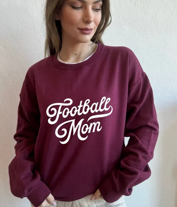 Football Mom Cozy Crewneck Sweatshirt