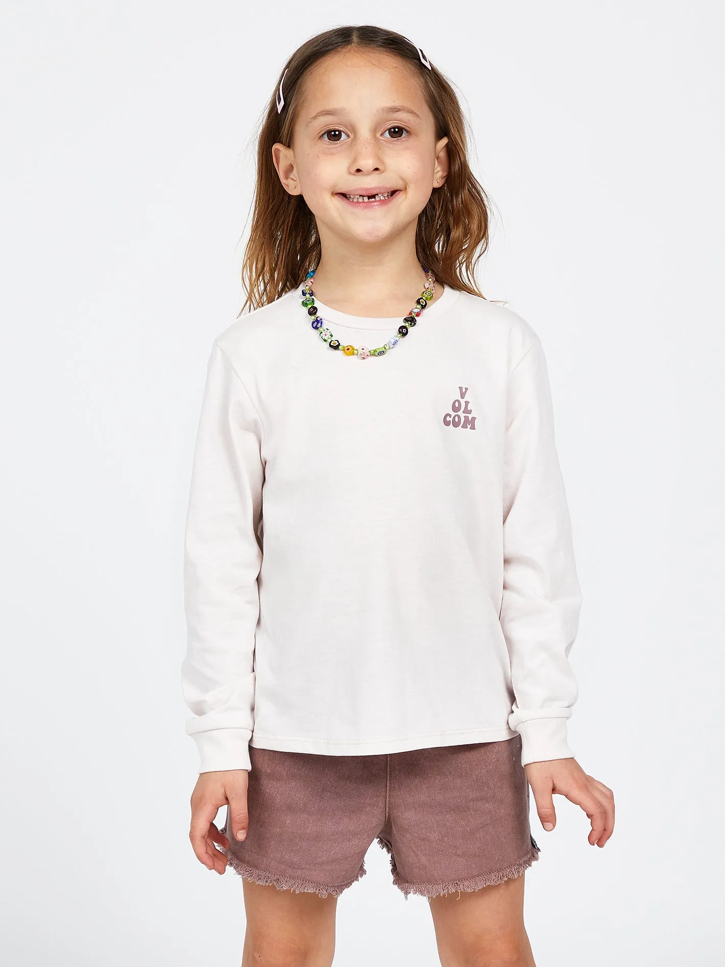 Girls Made From Stoke Long Sleeve Tee - Ash