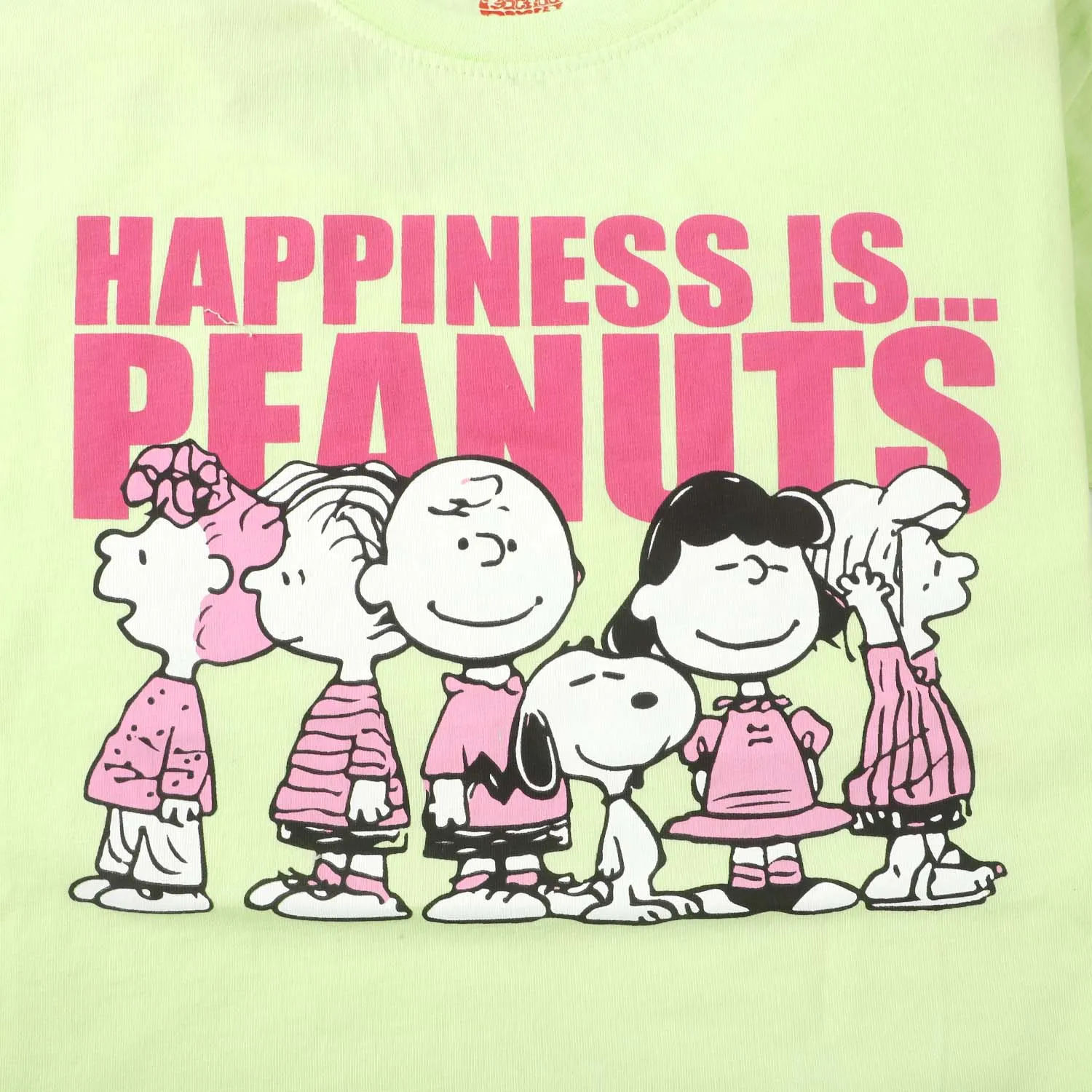 Girls T-Shirt H/S Peanuts  - Light Green