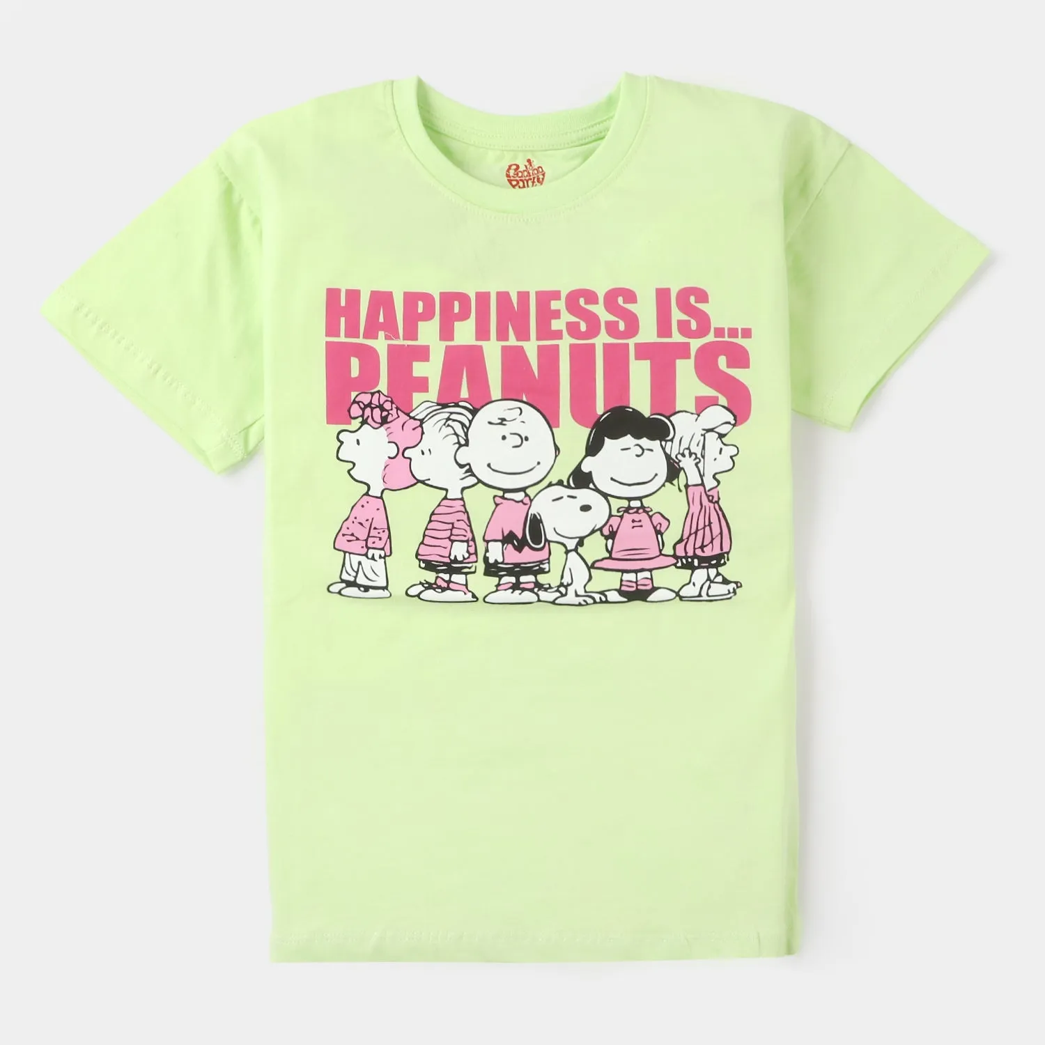 Girls T-Shirt H/S Peanuts  - Light Green