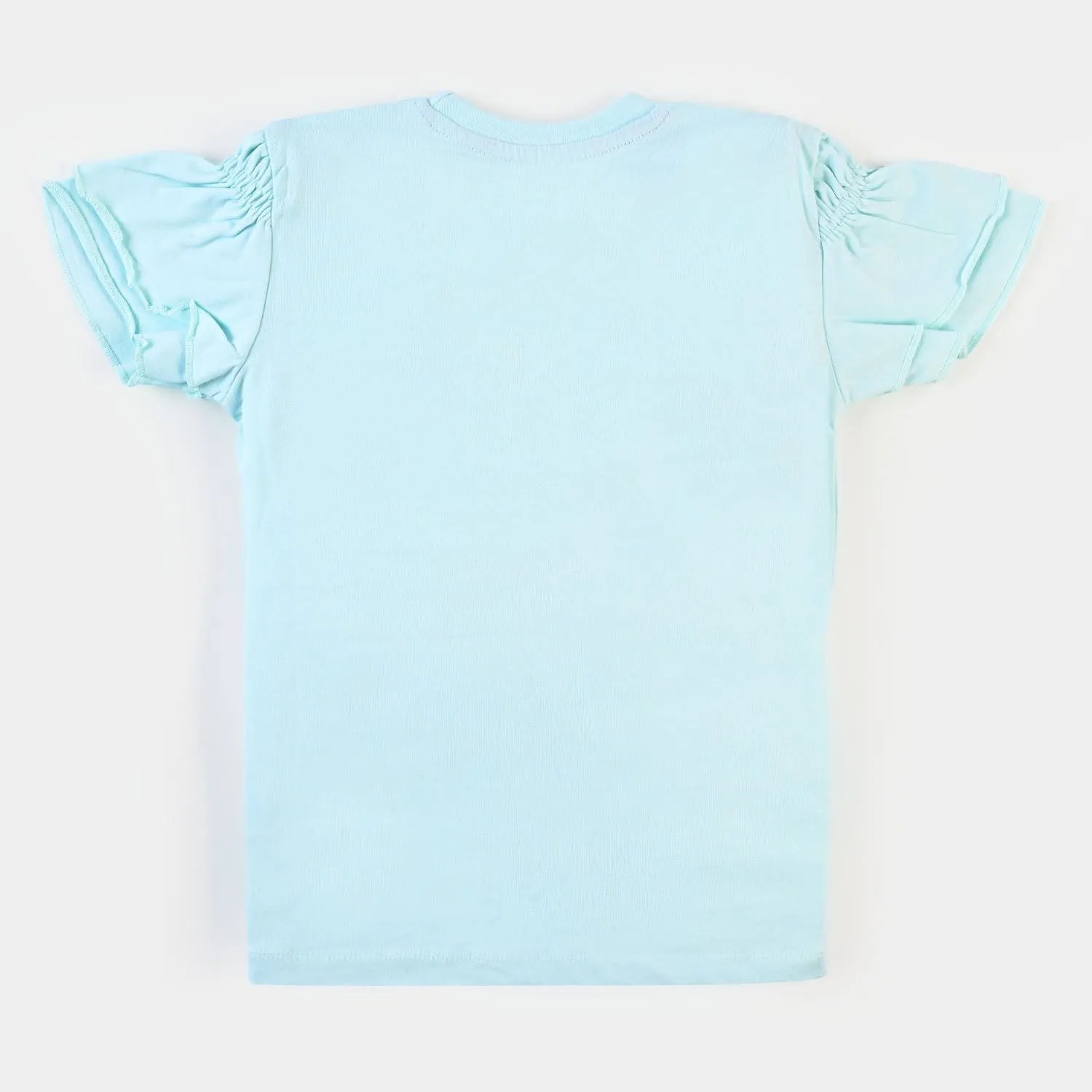 Girls T-Shirt H/S Tropical  - Salty Blue