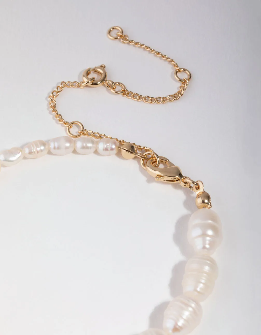 Gold Plated Freshwater Pearl Bracelet