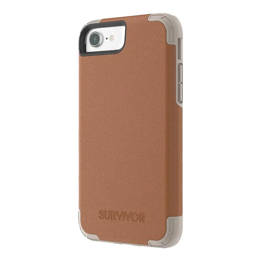 Griffin Survivor Prime Brown Leather Case iPhone 6/7/8 TA43862