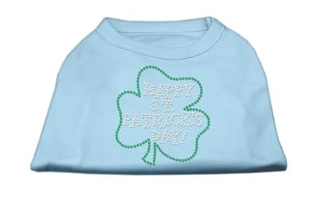 Happy St. Patrick's Day Rhinestone Shirts Baby Blue M (12)