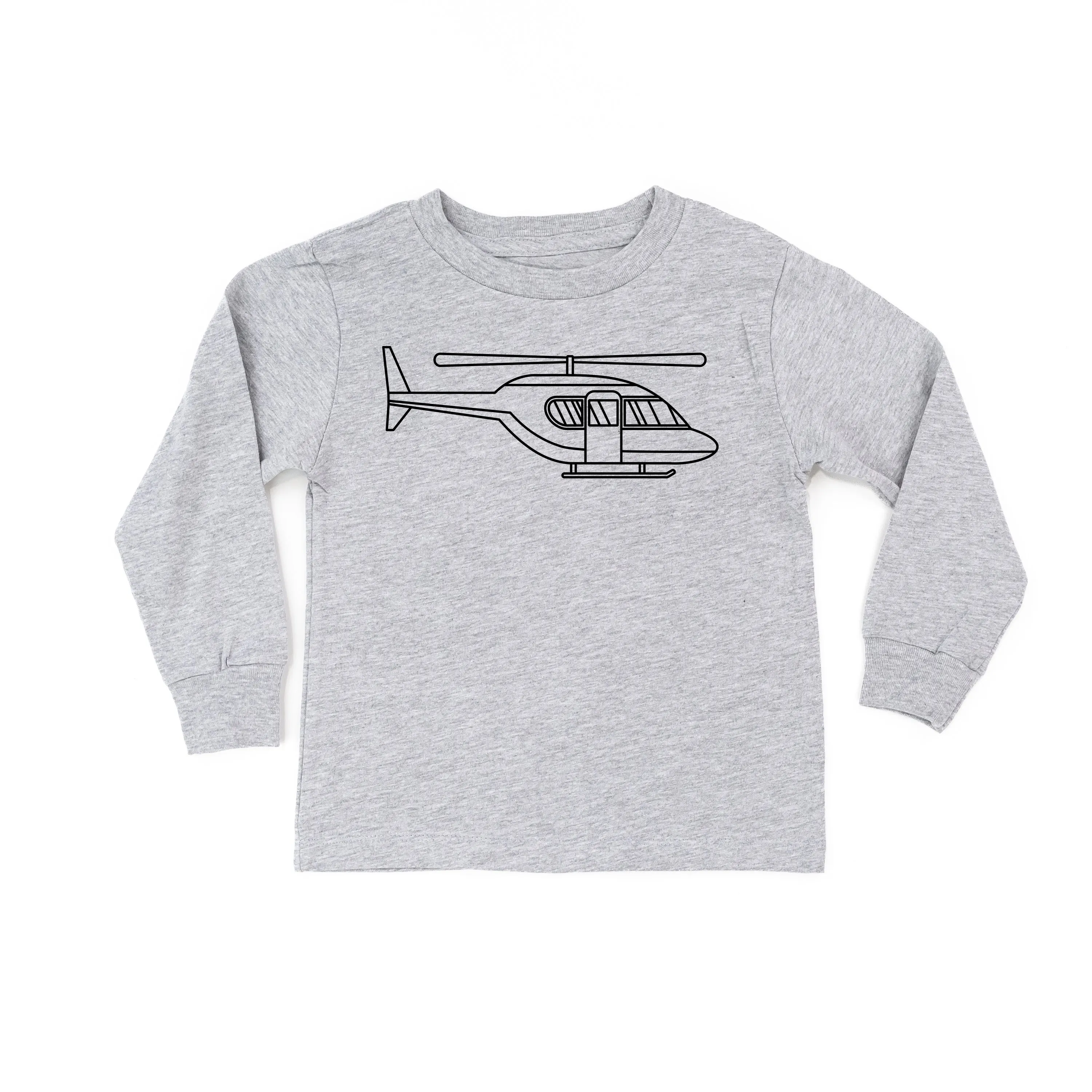 HELICOPTER - Minimalist Design - Long Sleeve Child Shirt