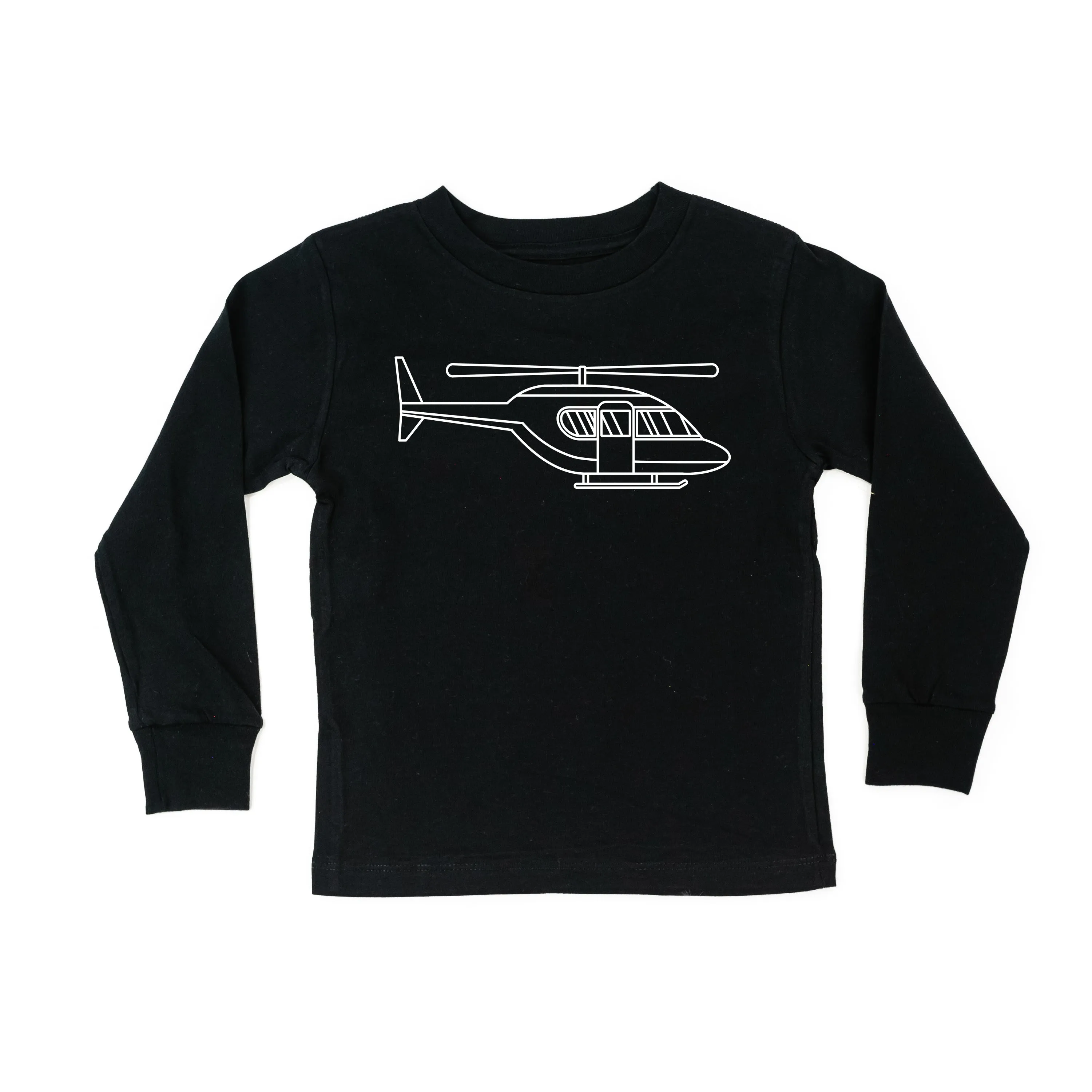 HELICOPTER - Minimalist Design - Long Sleeve Child Shirt