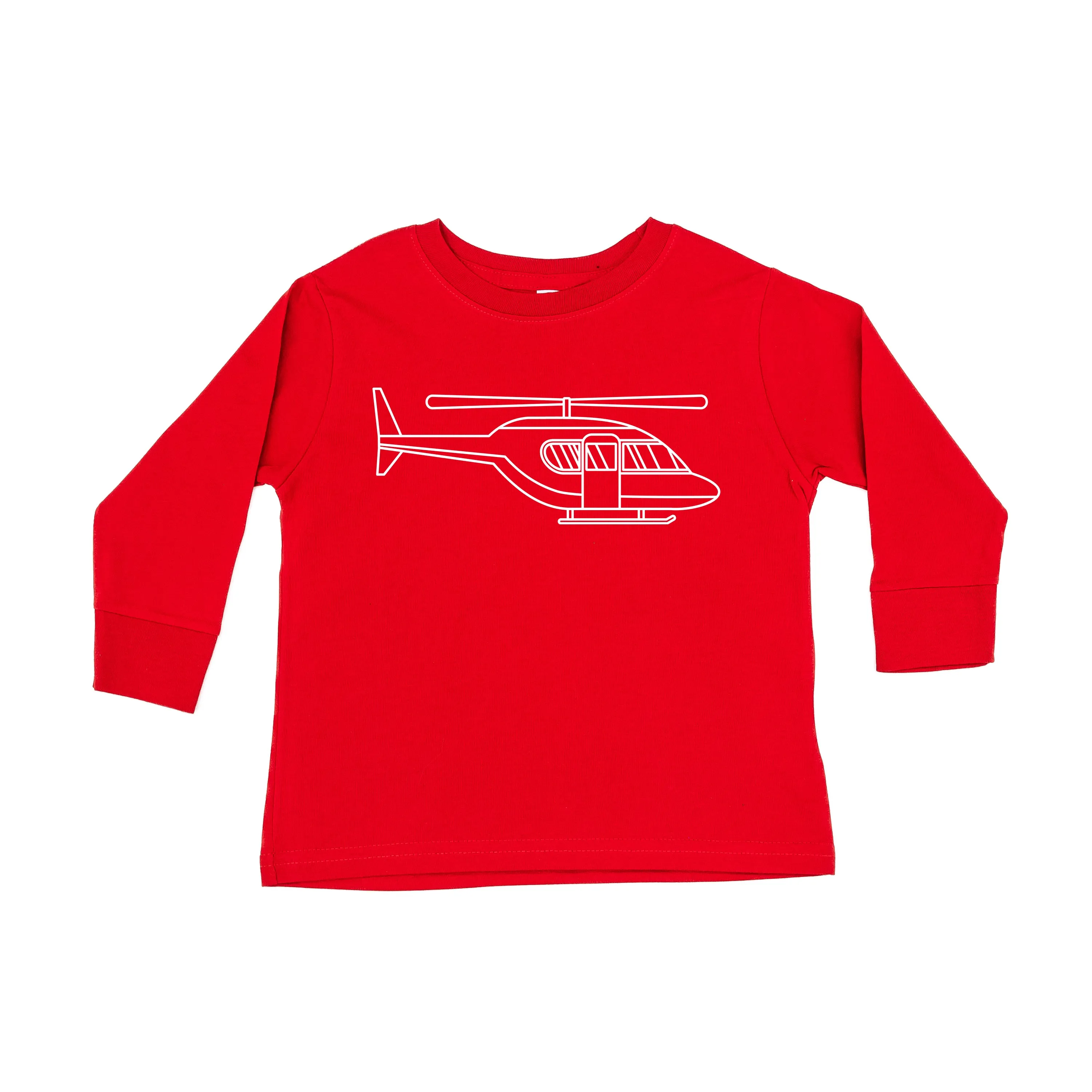 HELICOPTER - Minimalist Design - Long Sleeve Child Shirt