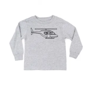 HELICOPTER - Minimalist Design - Long Sleeve Child Shirt