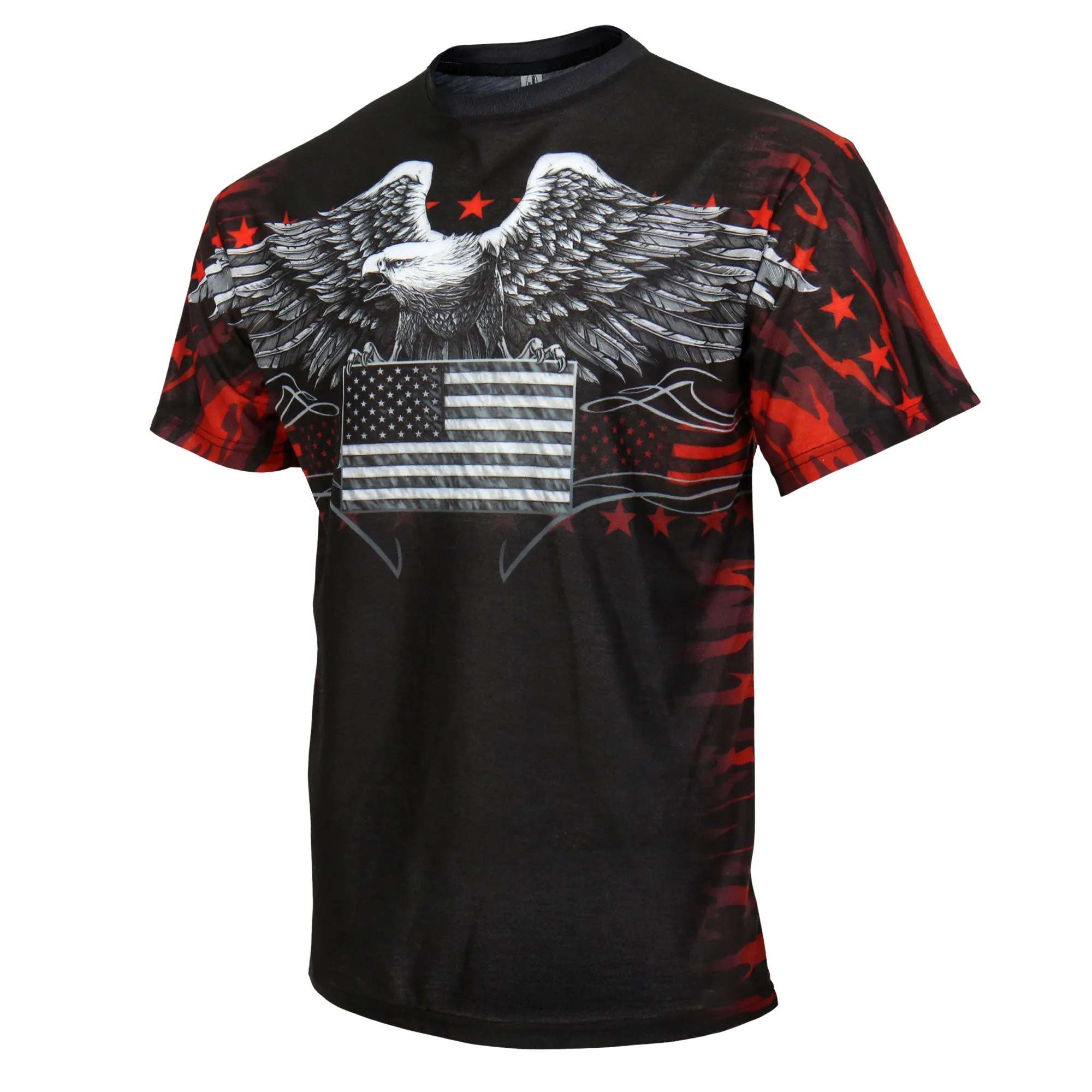 Hot Leathers Men's Camo Eagle 3D All Over Printed T-Shirt GMB1003