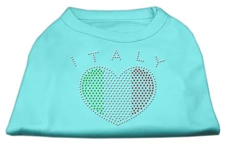 Italy Rhinestone Shirts Aqua XL (16)