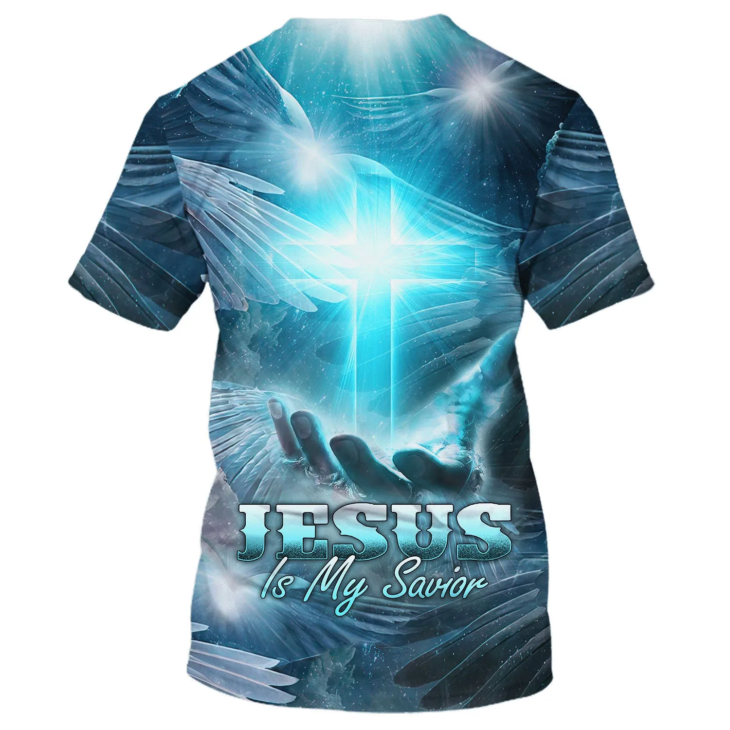 Jesus Is My Savior Shirts - Hand Holding Cross 3d Shirts - Christian T Shirts For Men And Women