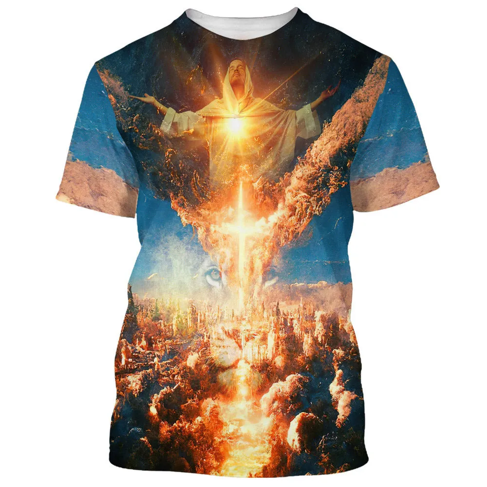 Jesus Put Out His Hands 3d All Over Print Shirt - Christian 3d Shirts For Men Women