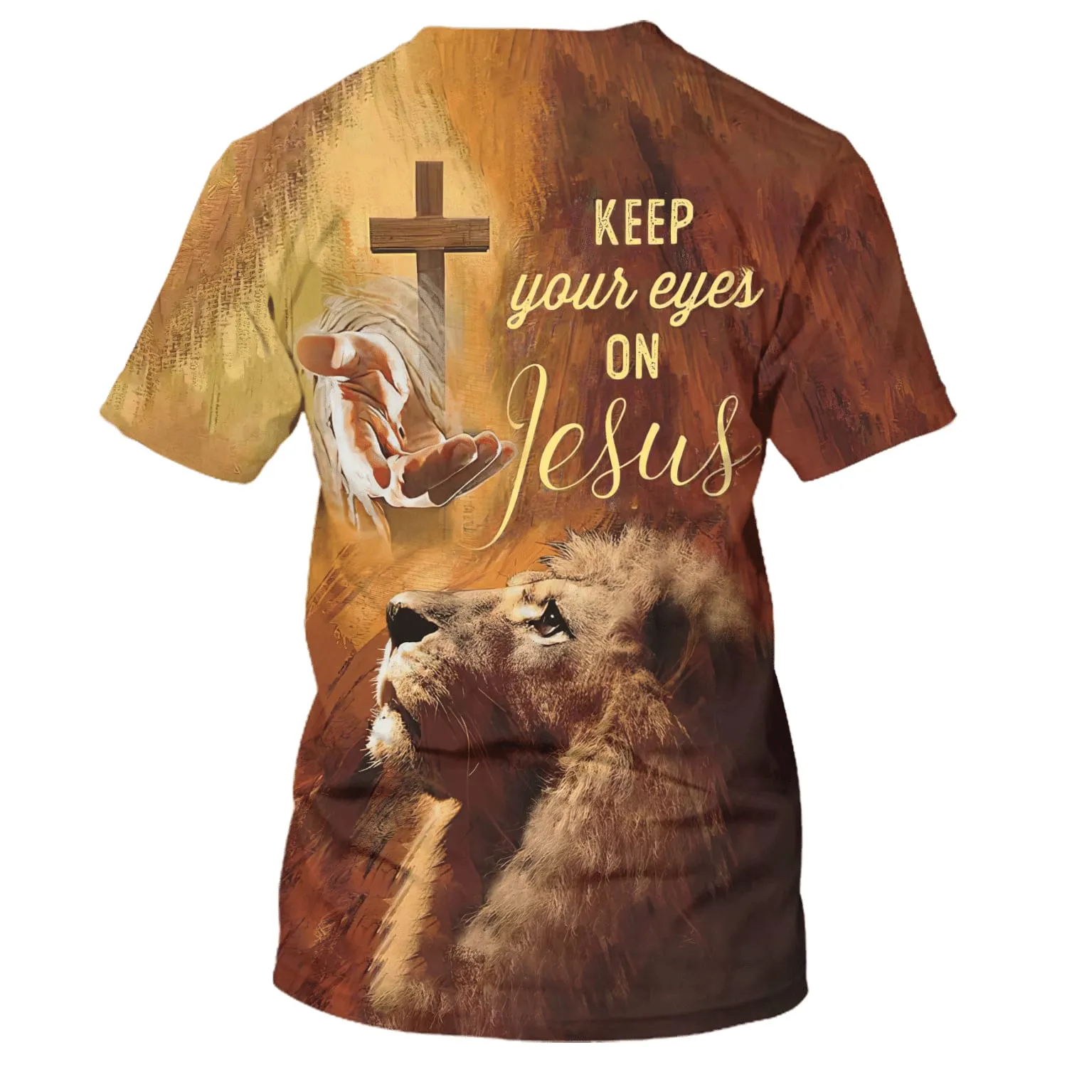 Keep Your Eyes On Jesus Shirts - Hand Of Jesus Lion 3D All Over Printed Shirt for Men and Women