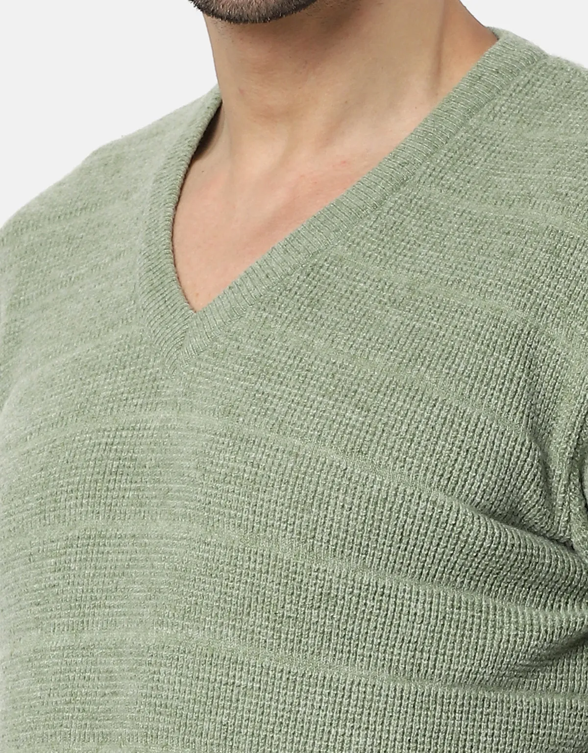 Knitted V-Neck Gents Pullover