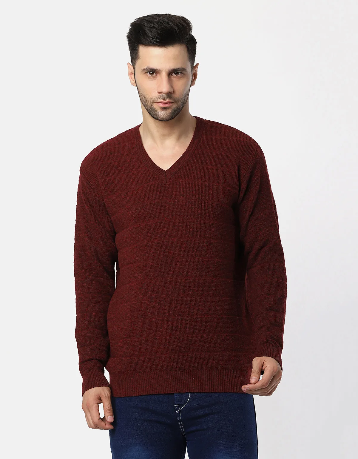 Knitted V-Neck Gents Pullover