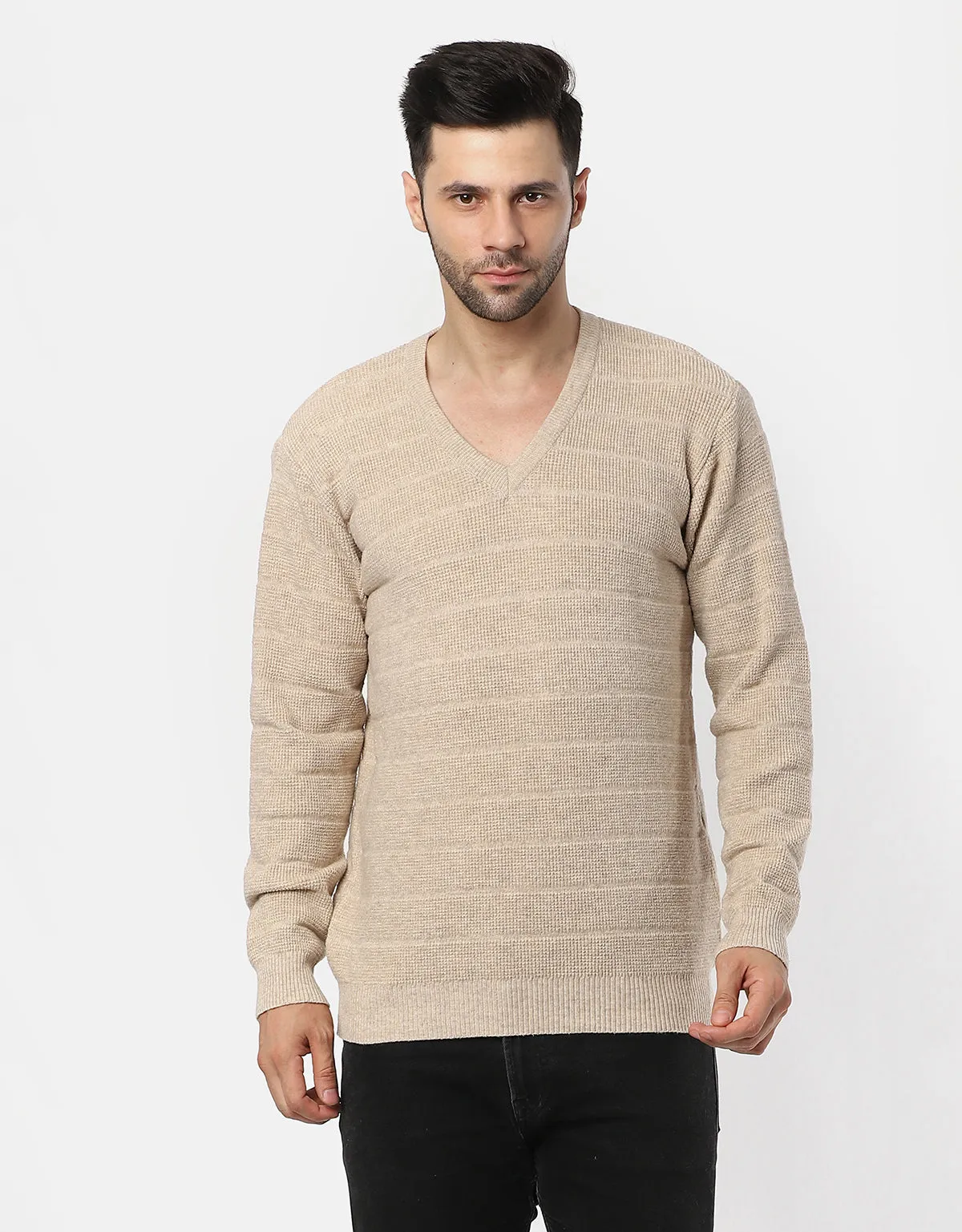 Knitted V-Neck Gents Pullover