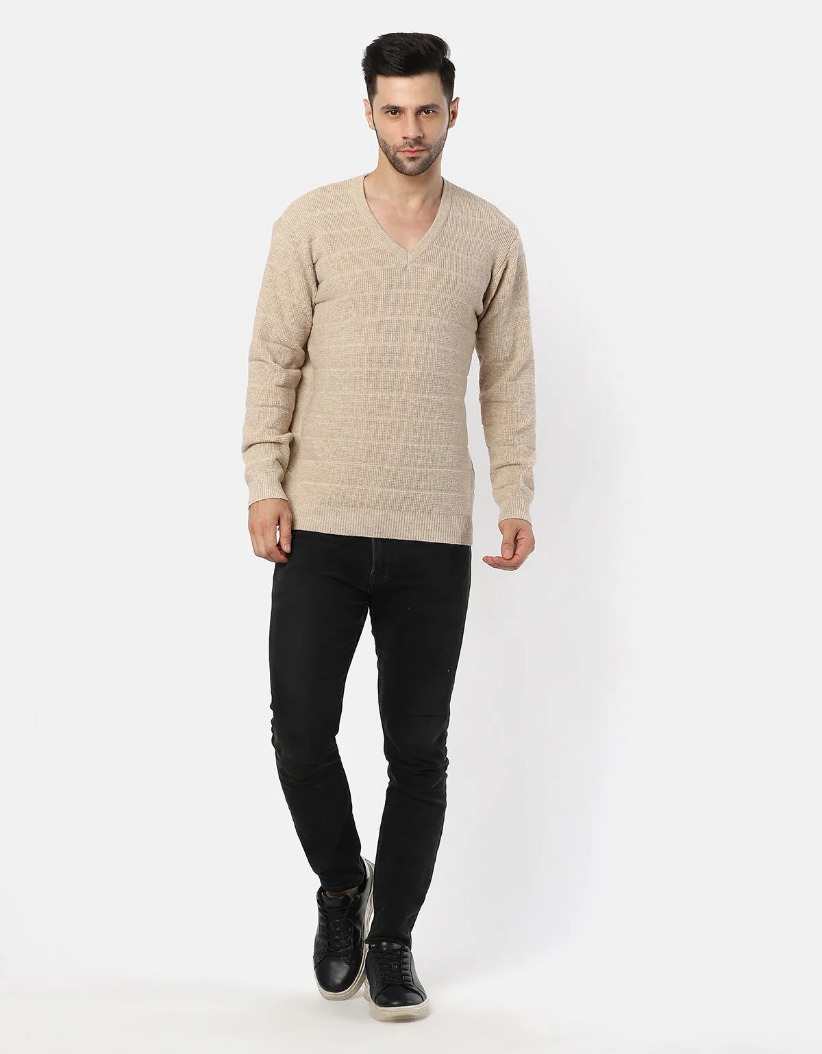 Knitted V-Neck Gents Pullover