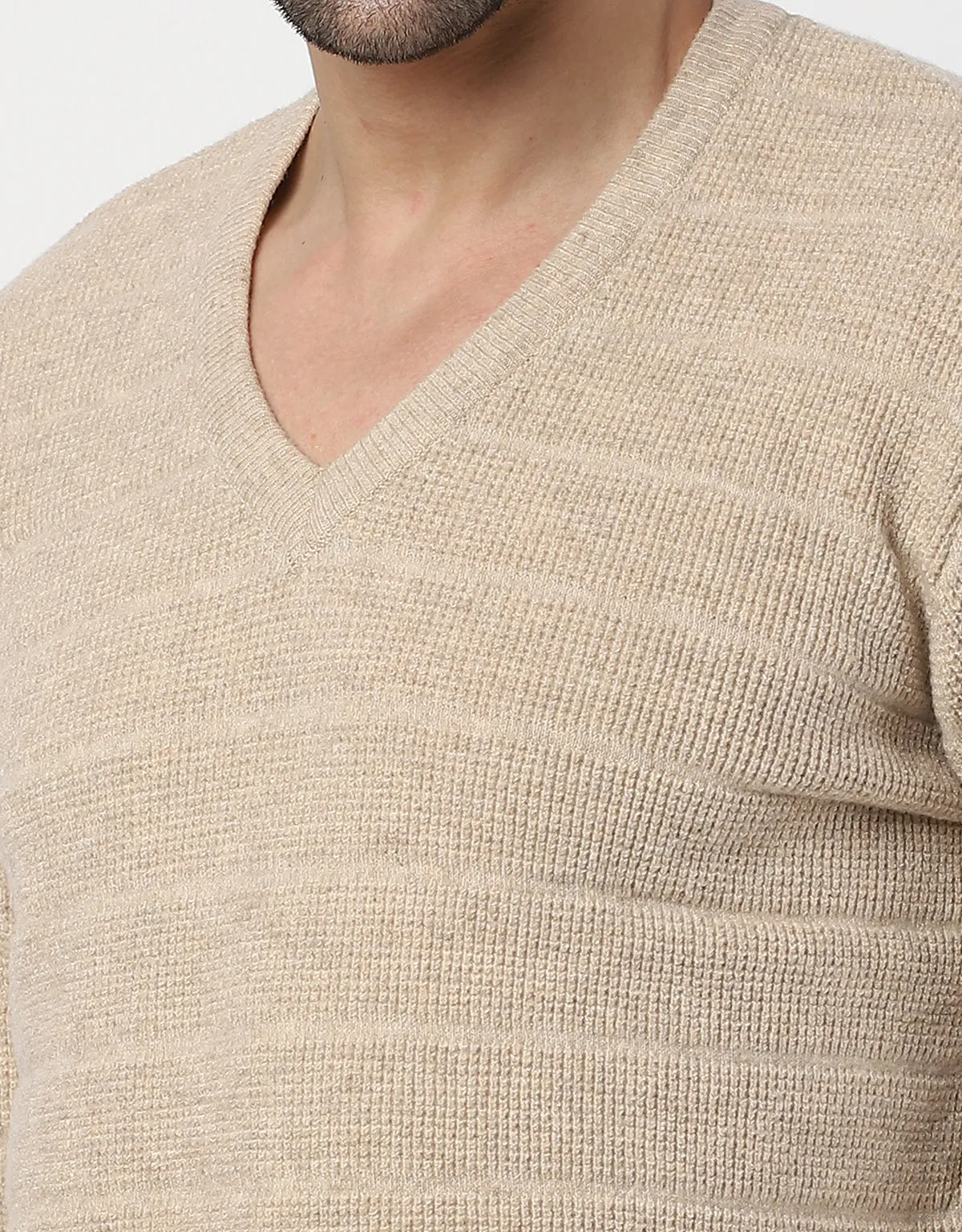 Knitted V-Neck Gents Pullover