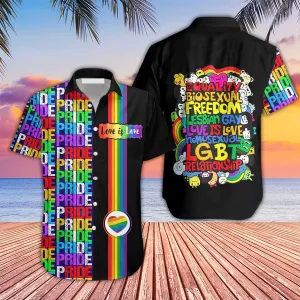 LGBT Aloha Hawaiian Shirts For Summer, Pride Month Colorful Aloha Hawaiian Shirts For Men Women