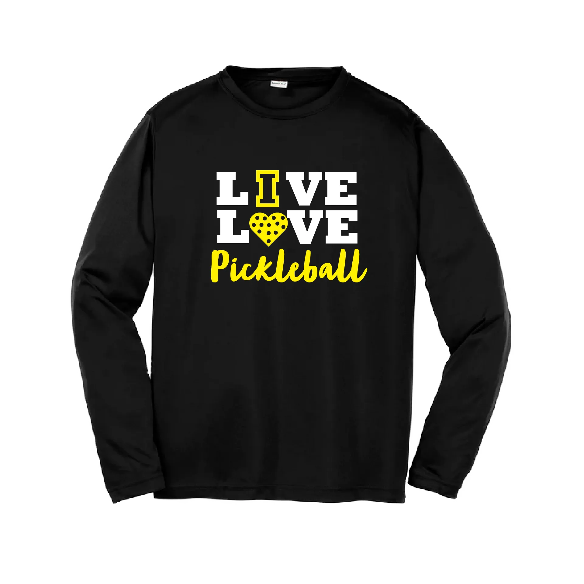 Live Love Pickleball | Youth Long Sleeve Atheletic Shirt | 100% Polyester