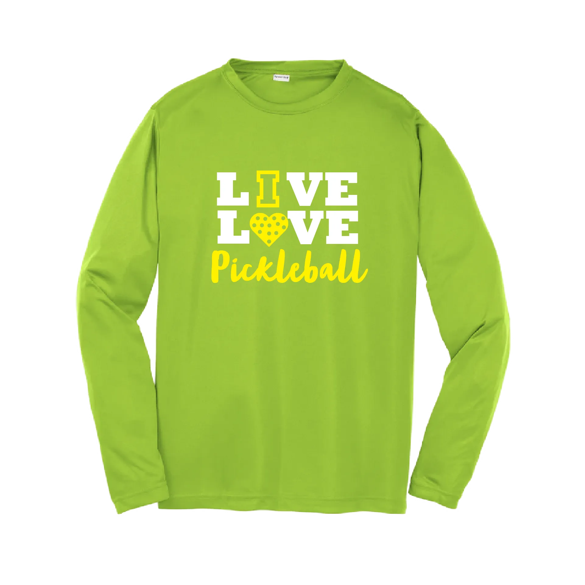 Live Love Pickleball | Youth Long Sleeve Atheletic Shirt | 100% Polyester