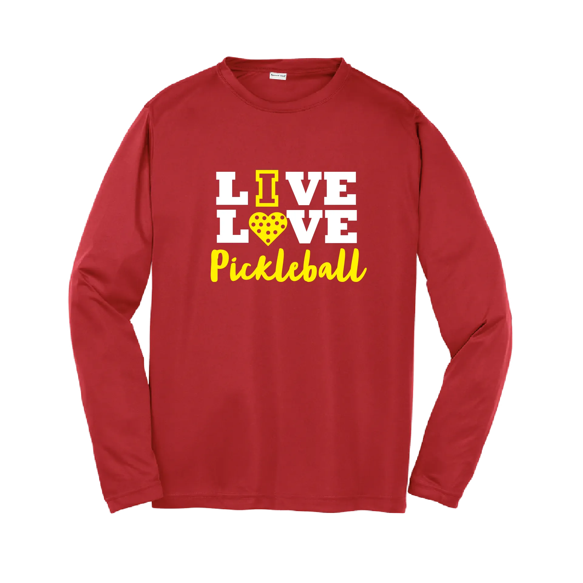 Live Love Pickleball | Youth Long Sleeve Atheletic Shirt | 100% Polyester