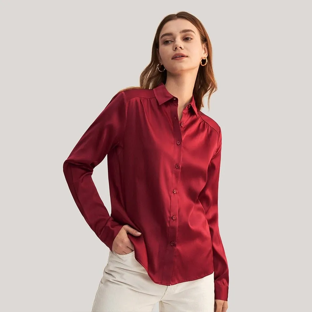 Long Sleeve Silk Blouse