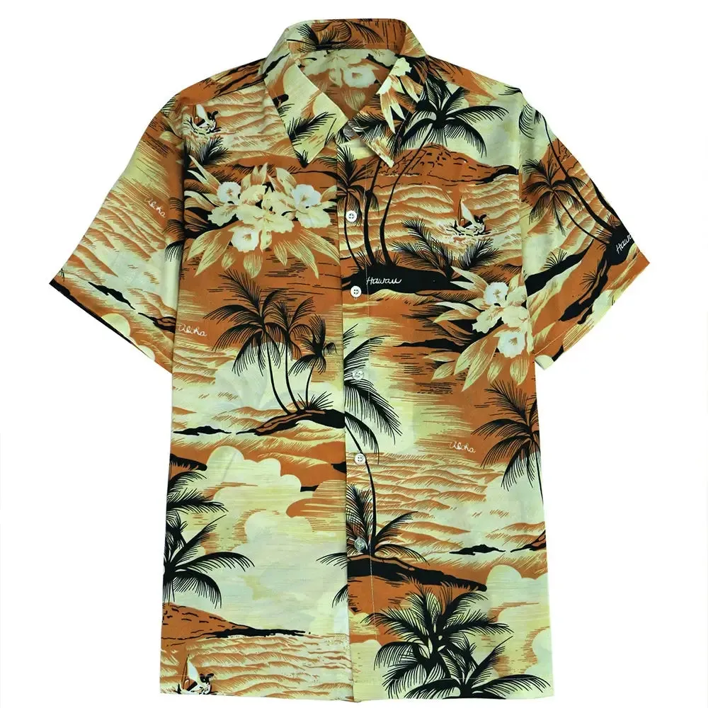 Men's Button Down Hawaiian Shirt