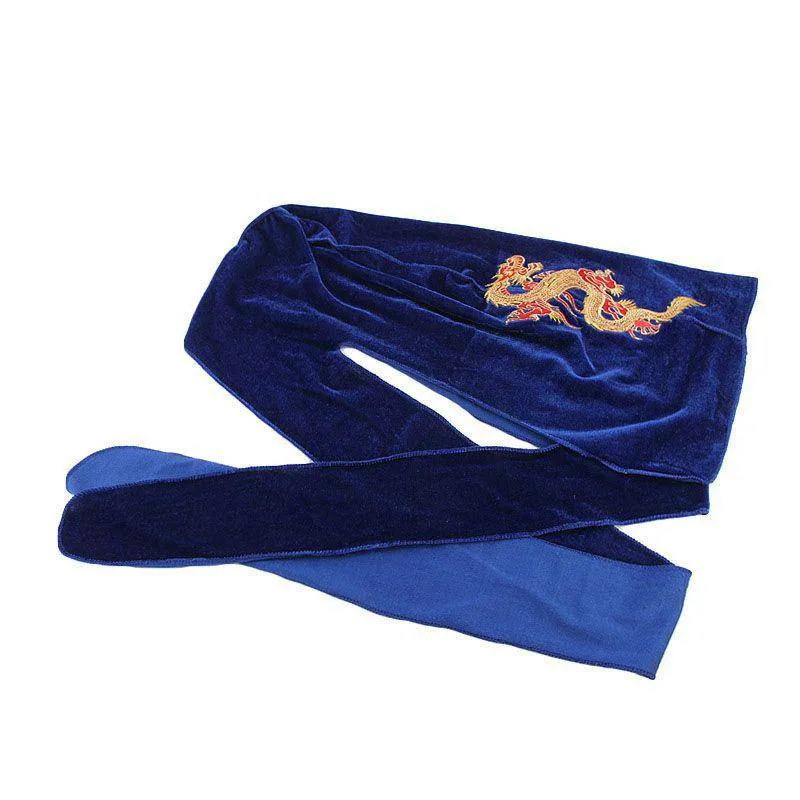 Men's Dragon Embroidered Velvet Du Rag