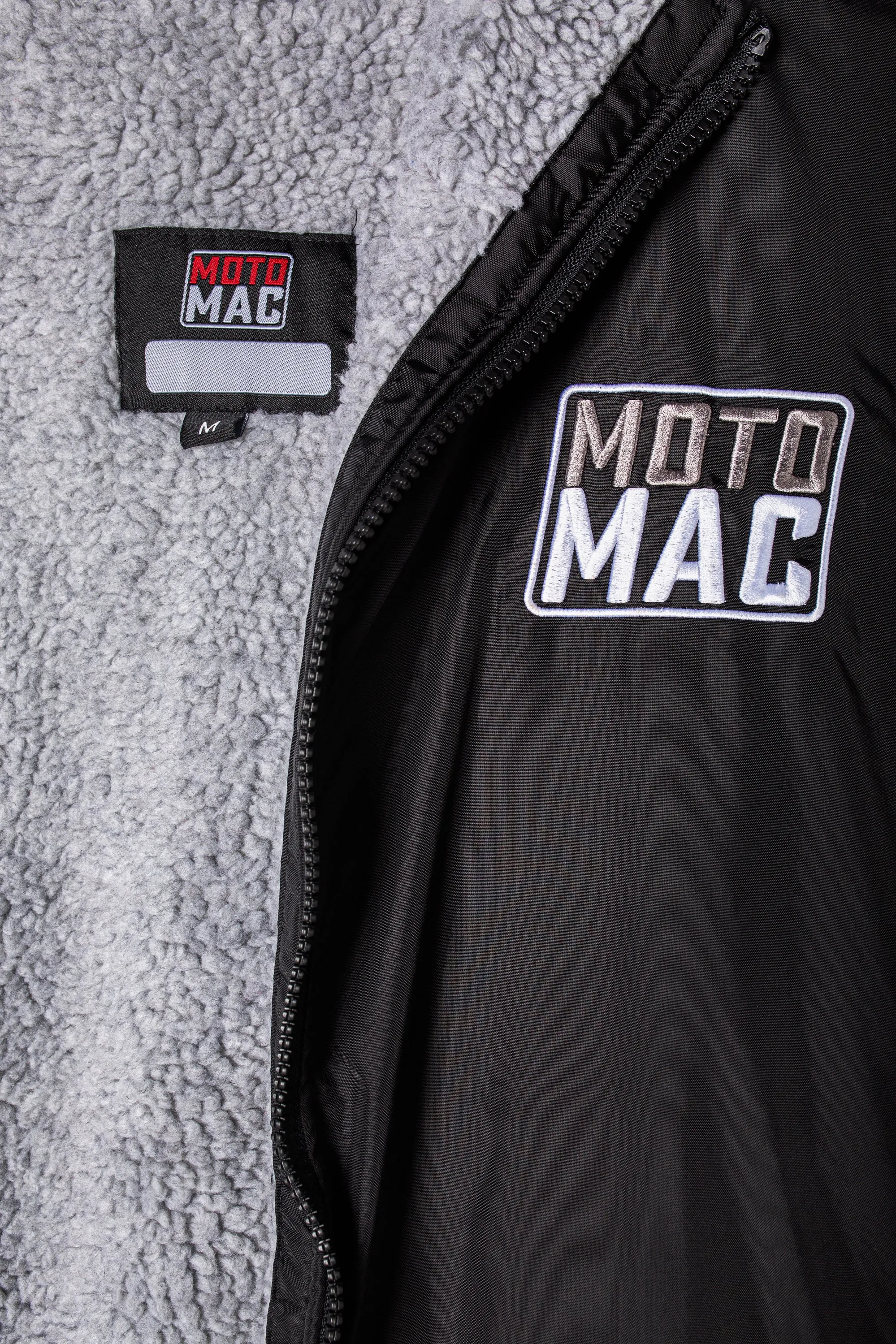 Moto-Mac Robe Coat - Grey Black